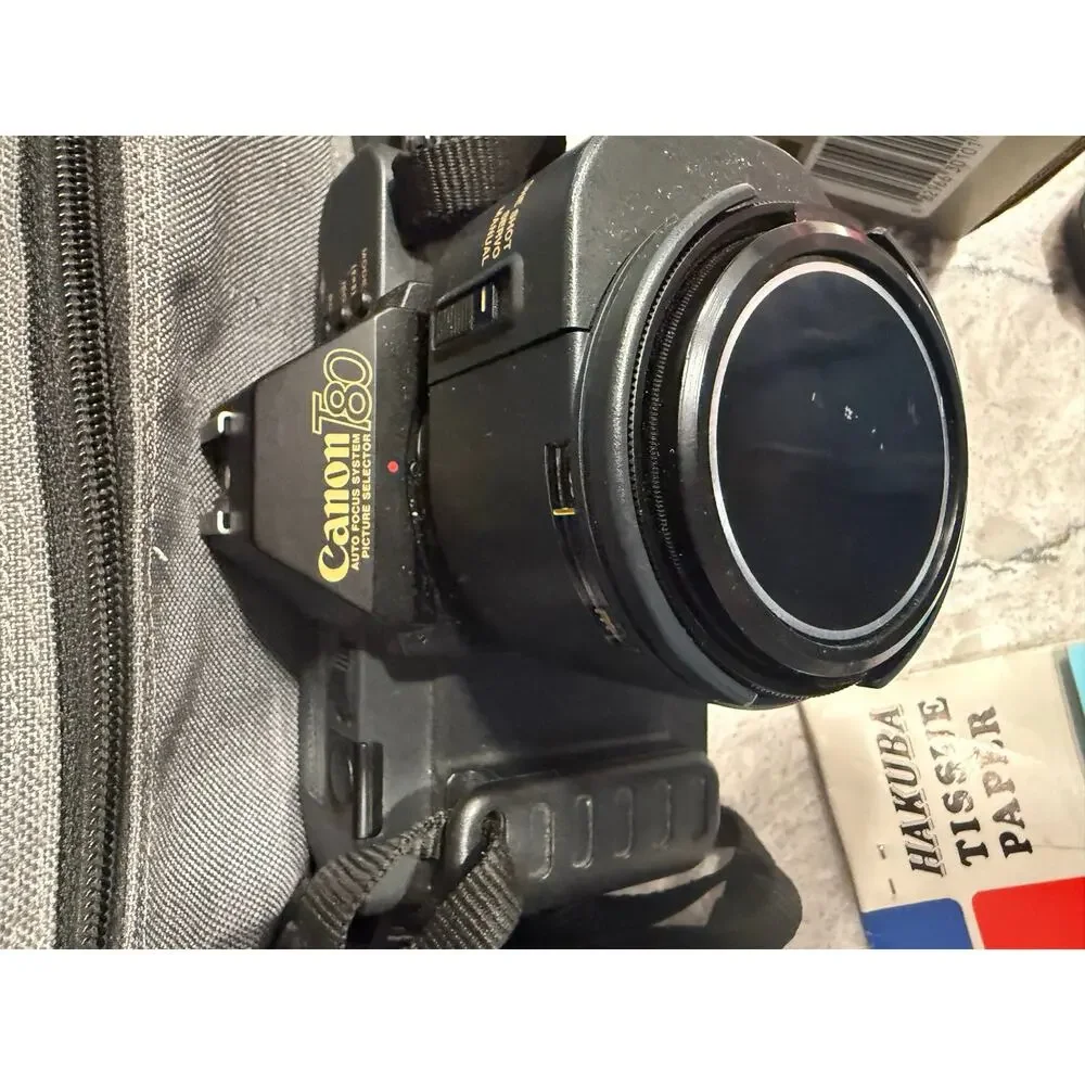 Canon T80 Kit w Lenses Cleaner Filters Bag and Manual